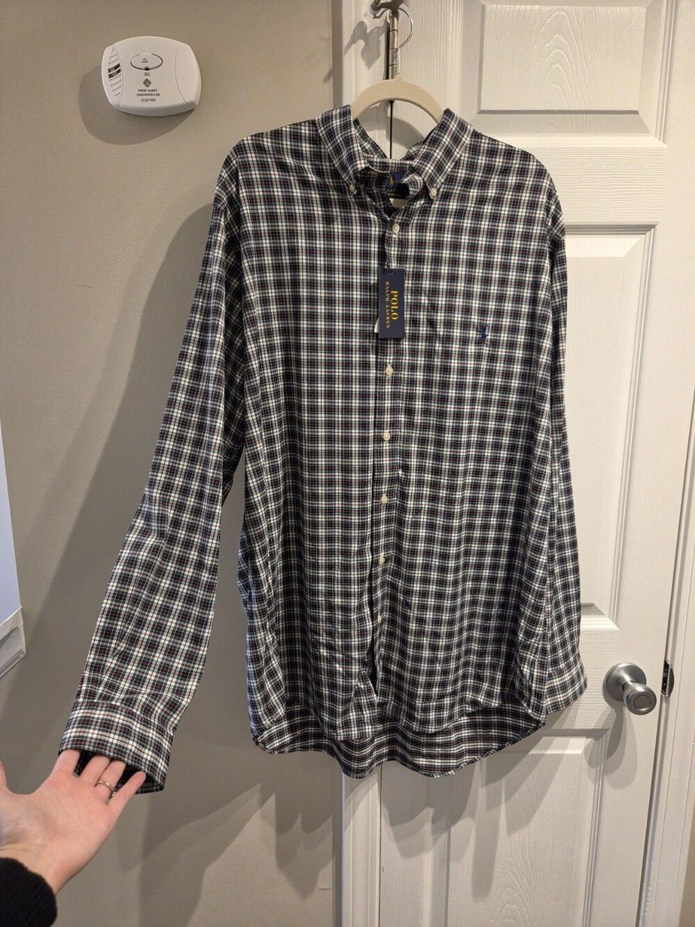 Ralph Lauren Men's Green/Red Plaid Performance Button Down Shirt XLT Big & Tall